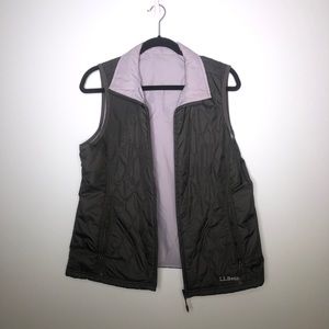 Gray Reversible L.L. Bean Puffer Vest